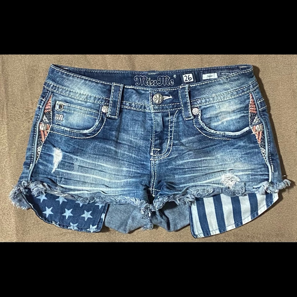 Women’s MISS ME Cut Off Jean Shorts MP7852H Sz 26